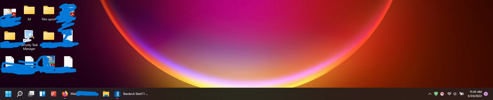1) Everything is fine (bottom of screen)