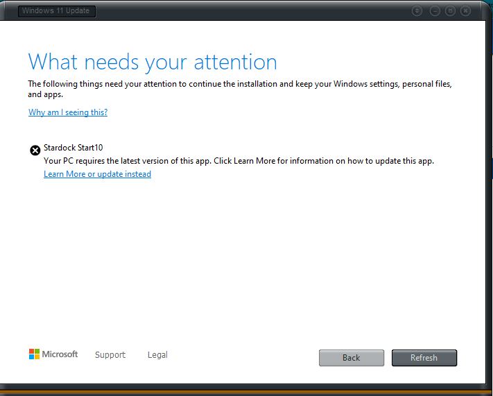 error message