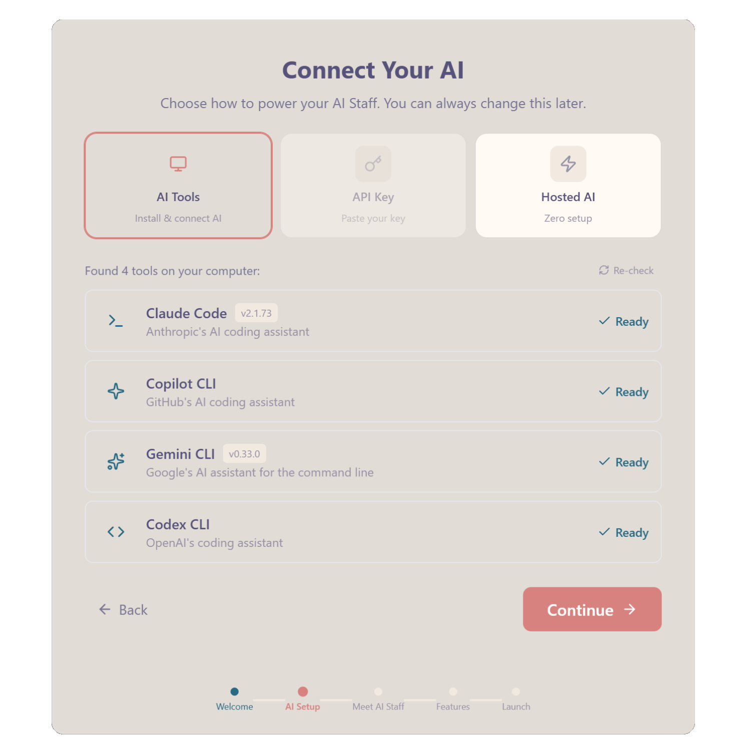 Onboarding of AI CLI tools