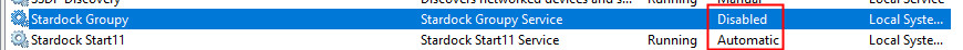 Current Windows Services State