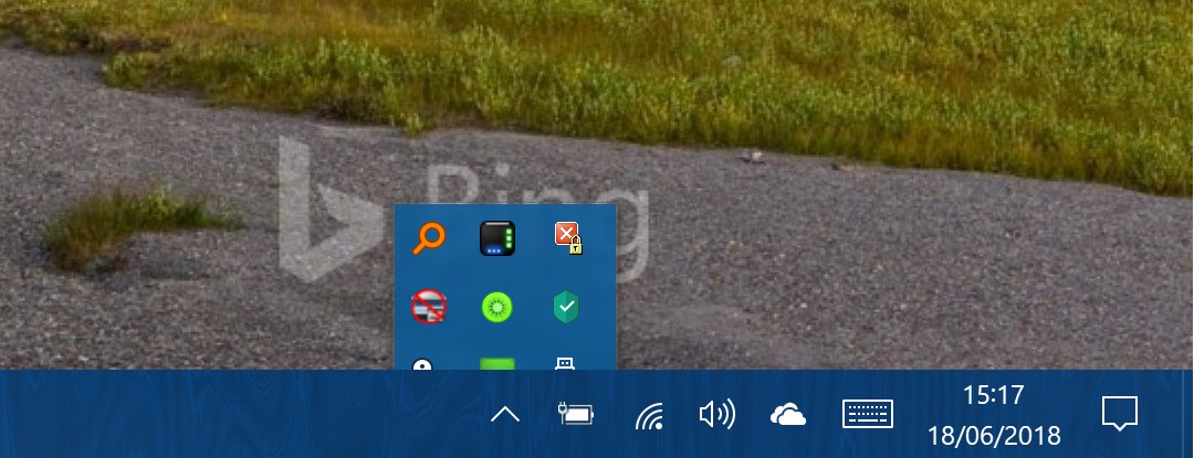 icons hidden under taskbar