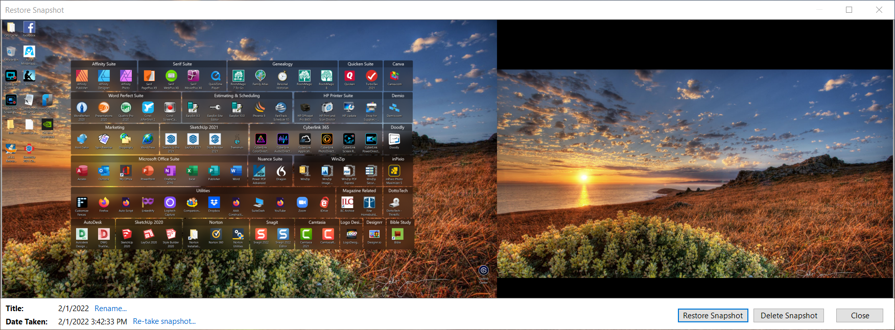 Two monitor Snapshot
