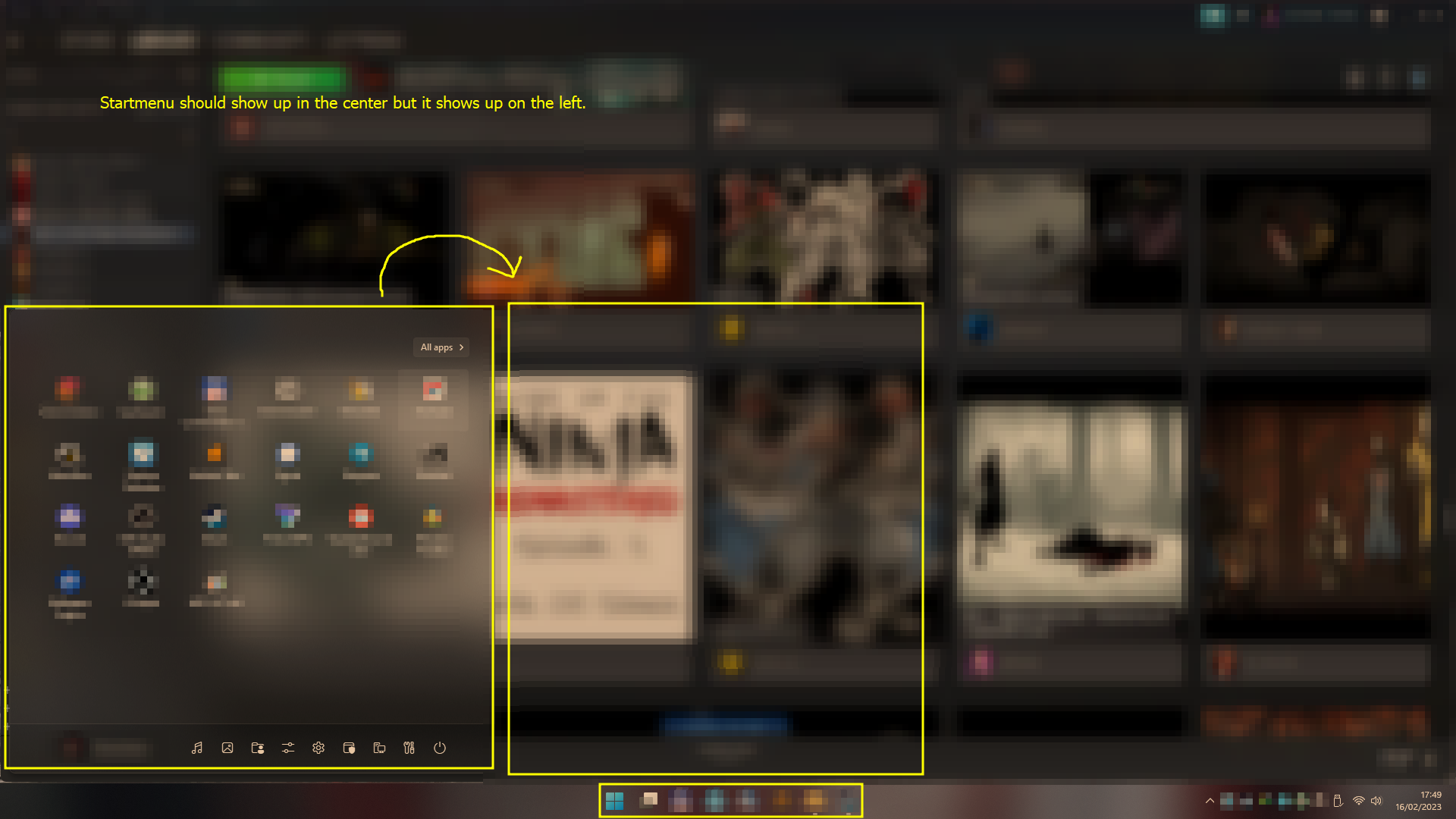 Menu position bug