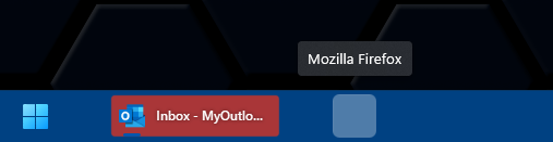 Empty Taskbar