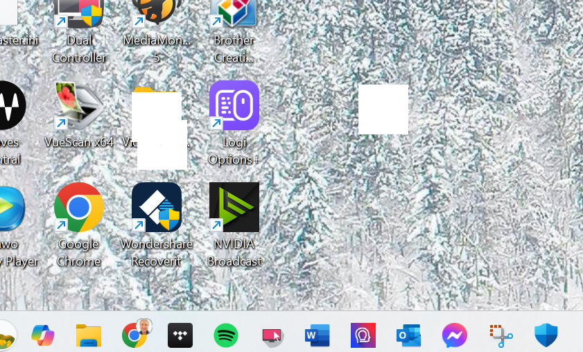 Screen capture showing persisting blocks