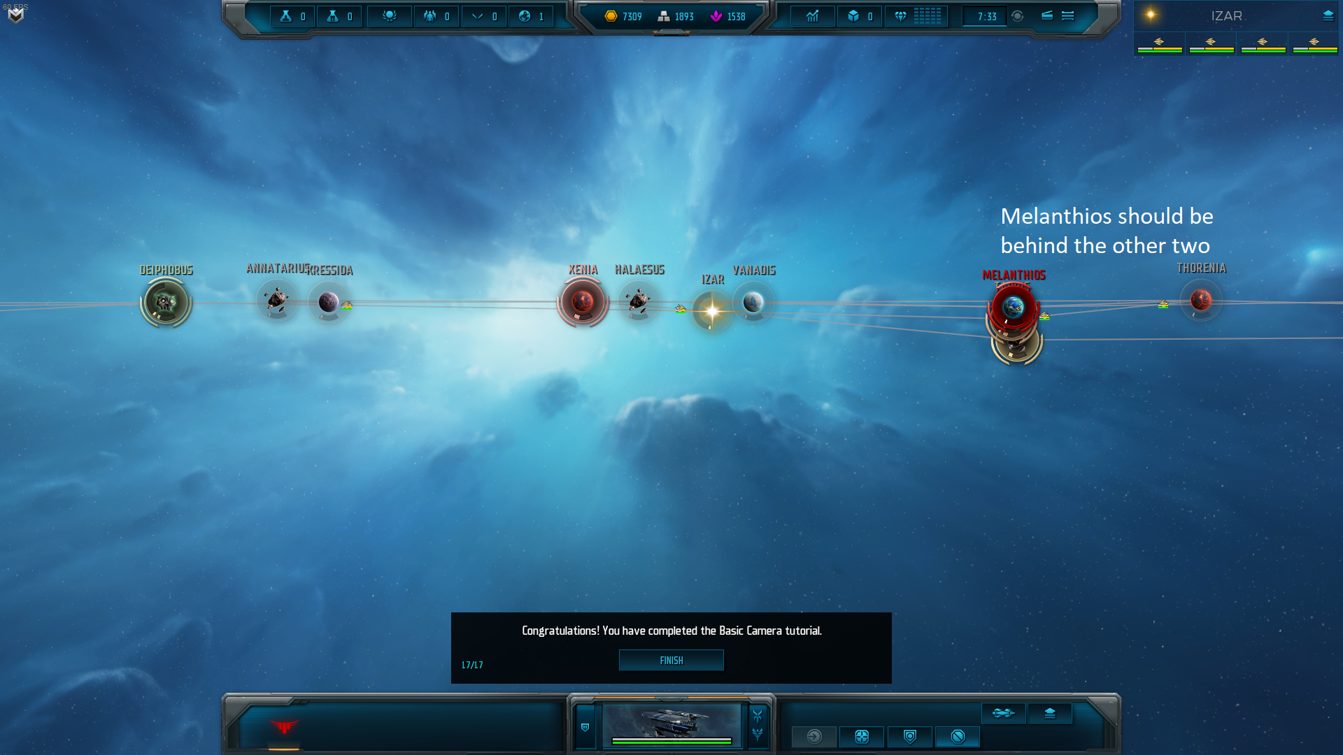 Zoomed out view with planet icons overlapping