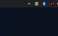 System tray closed