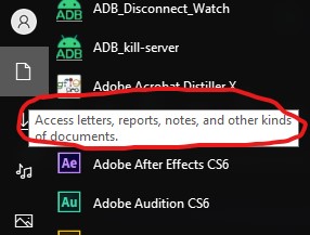 shortcut displayed names